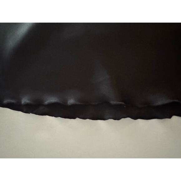 BEBE Black Satin Cowl Neck Slip Mini Dress Women’s Large Y2K New - Picture 10 of 13